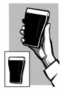 Cartoon: Guinness Phone (small) by sinann tagged guinness,phone,mobile