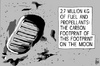 Cartoon: Moon landing anniversary (small) by sinann tagged moon,footprint,carbon,apollo,11,first,man