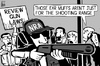 Cartoon: NRA ear muffs (small) by sinann tagged nra,national,rifle,association