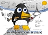 Cartoon: Occupy Winter in Paris (small) by laughzilla tagged occupy,paris,ows,winter,penguin,baguette,france,satire,laughzilla