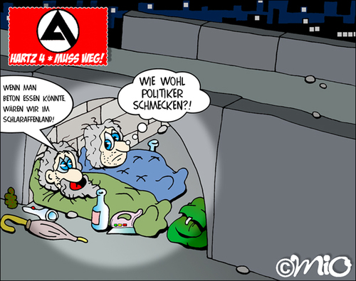 Cartoon: Hartz 4 (medium) by MiO tagged hartz,mio,brücke,armut,soziale,kälte