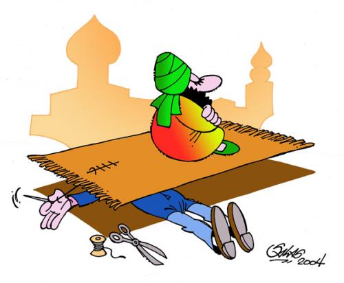 Cartoon: Maintenance (medium) by Salas tagged carpet,magic,sew,scissors,