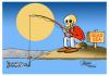 Cartoon: Dead Sea (small) by Salas tagged dead,sea,fish,skull,corpse,