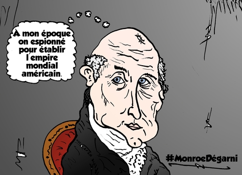 Cartoon: Empirique MONROE chauve comique (medium) by BinaryOptions tagged president,calvitie,chauve,monroe,espion,empire,comic,caricature,webcomic,negociation,comique,commerce,options,option,binaire,binaires,politique,editoriale,nouvelles,news,infos,actualites,satire,optionsclick