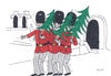 Cartoon: Weihnachten bei der Garde (small) by heike gerber tagged weihnachten,garde,kopenhagen