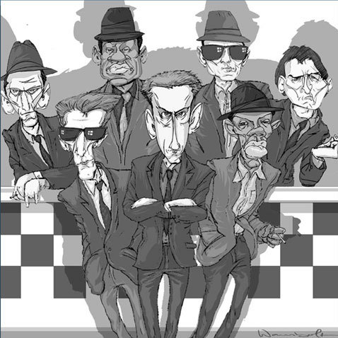Cartoon: The Specials (medium) by wambolt tagged caricature,ska,music,rock