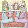 Cartoon: Abba (small) by wambolt tagged caricature,disco,music,seventies