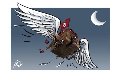 Cartoon: Tunis Revolution (medium) by ramzytaweel tagged poor,freedom,revolution,tunis,arab