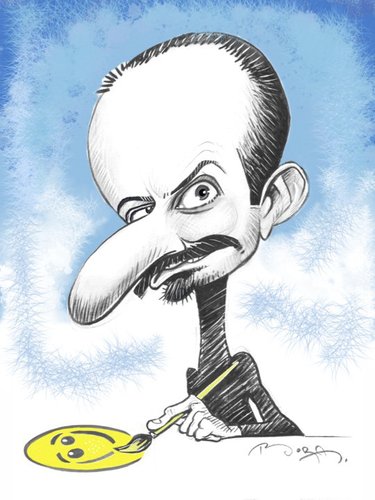Cartoon: hicabi demirci (medium) by MUSTAFA BORA tagged caricature