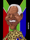 Cartoon: Nelson Mandela (small) by Berge tagged caricature politician president republica south africa