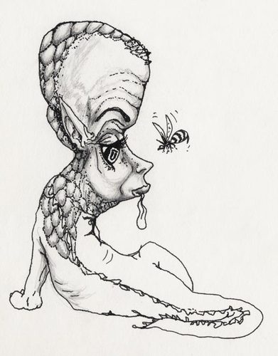 Cartoon: doodle (medium) by vokoban tagged pen,ink,pencil,drawing,scribble,doodle,creature,monster