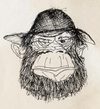 Cartoon: gorilla (small) by vokoban tagged pen,and,ink,drawing,scribble,doodle