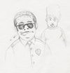 Cartoon: sheriff and wife (small) by vokoban tagged pencil,sheriff,cop