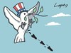 Cartoon: Peace by Obama (small) by Lopes tagged peace dove war america united states obama bomb missile shit uncle sam afghanistan