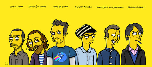 Cartoon: GEO - Painters (medium) by gamez tagged yellow,gamez,simpsons