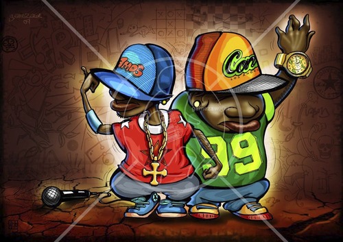 Cartoon: HipHoppers (medium) by gamez tagged gmz