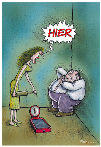 Cartoon: Hier (medium) by Ridha Ridha tagged family,problem