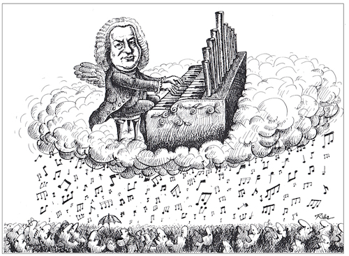 Cartoon: Johann Sebastian Bach - Ridha H. (medium) by Ridha Ridha tagged johann,sebastian,bach,organist,cembalist,german