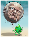 Cartoon: Corona and Trump (small) by Ridha Ridha tagged corona,and,trump,cartoon,by,ridha
