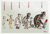 Cartoon: Darwinismus (small) by Ridha Ridha tagged darwinismus sharp criticism against the policy cartoon by ridha