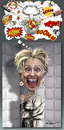 Cartoon: Hillary Clinton (small) by Ridha Ridha tagged hillary,clinton,cartoon,by,ridha,it,is,better,to,call,this,totally,mad,and,too,aggressive,woman,lady,of,booom,baaam,binng