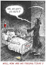 Cartoon: No title - Ridha H. Ridha (small) by Ridha Ridha tagged patient,hospital,death,horror