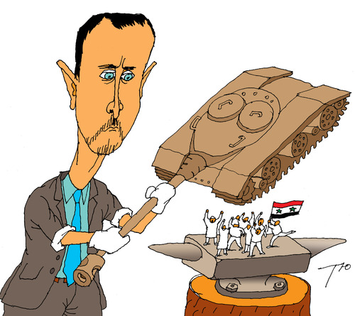 Cartoon: Bashar Asad (medium) by tunin-s tagged bashar,asad