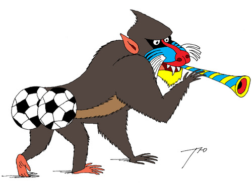 Cartoon: Football-fan 2010 (medium) by tunin-s tagged fan