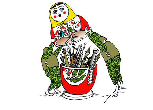 Cartoon: Russian souvenir (medium) by tunin-s tagged souvenir
