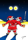 Cartoon: Double Santa (small) by tunin-s tagged double moon