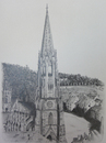 Cartoon: Freiburger Münster (small) by Carlo Büchner tagged münster,freiburg,cathedral,turm
