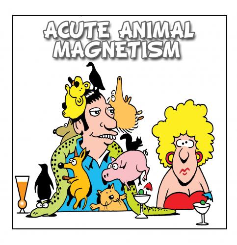 Cartoon: acute animal magnetism (medium) by toons tagged neandethal,marriage,cave,man,relationships,stone,age,living,in,the,past,prehistoric