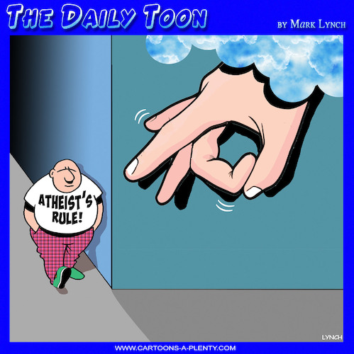 Cartoon: Atheist (medium) by toons tagged atheism,non,believers,pagans,atheism,non,believers,pagans