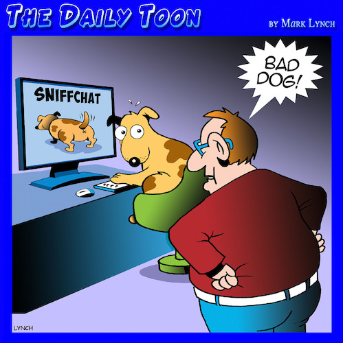 Cartoon: Bad dog (medium) by toons tagged dogs,online,dogs,online,porn