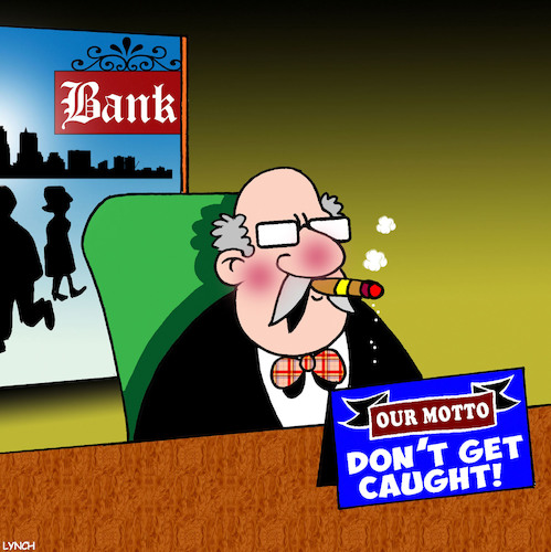 Cartoon: Banks (medium) by toons tagged robbery,getting,caught,thieves,dishonest,robbery,getting,caught,thieves,dishonest