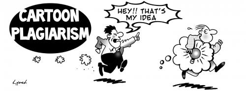 Cartoon: cartoon plagiarism (medium) by toons tagged cartoons,plagiarism,comics,stealing
