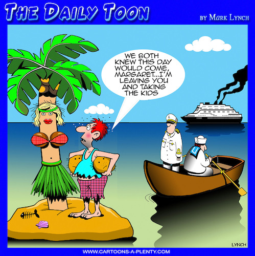 Cartoon: Castaway (medium) by toons tagged desert,island,separation,custody,battles,rescue,desert,island,separation,custody,battles,rescue