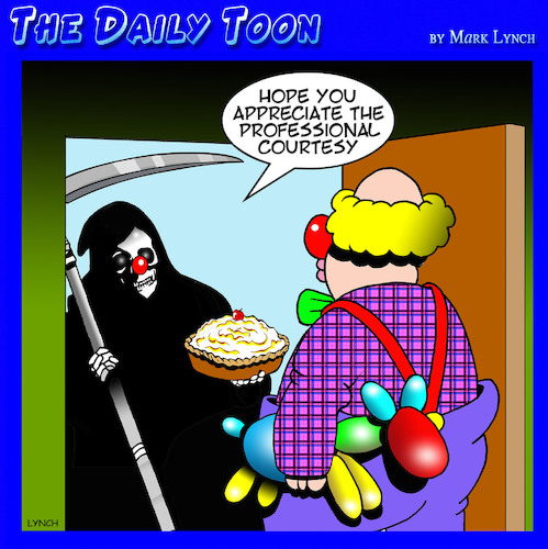 Cartoon: Clown (medium) by toons tagged pie,in,the,face,clowns,death,professional,courtesy,pie,in,the,face,clowns,death,professional,courtesy