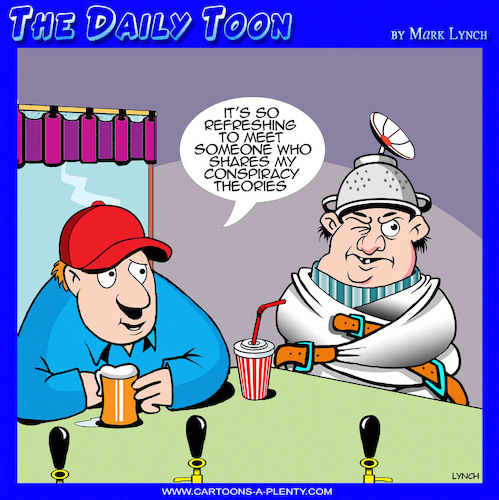 Cartoon: Conspiracy theories (medium) by toons tagged conspiracies,straight,jacket,crazies,maga,supporters,conspiracies,straight,jacket,crazies,maga,supporters