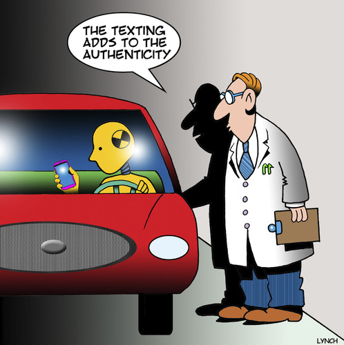 Cartoon: Crash test dummy (medium) by toons tagged texting,while,driving,crash,test,dummy,sms,messaging,dangerous,auto,accident,texting,while,driving,crash,test,dummy,sms,messaging,dangerous,auto,accident