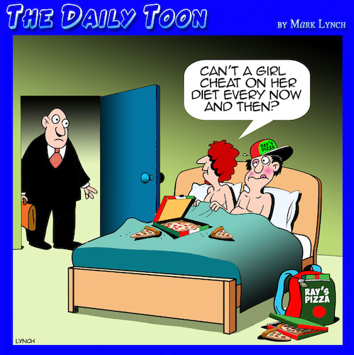 Cartoon: Dieting (medium) by toons tagged cheating,on,diets,pizza,unfaithful,cheating,on,diets,pizza,unfaithful