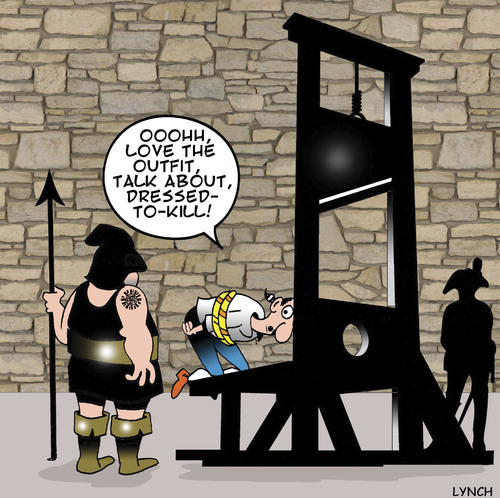 Cartoon: dressed to kill (medium) by toons tagged guillotine,beheaded