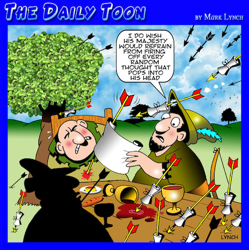 Cartoon: Early tweeting (medium) by toons tagged trump,tweets,random,thoughts,archers,message,on,an,arrow,trump,tweets,random,thoughts,archers,message,on,an,arrow
