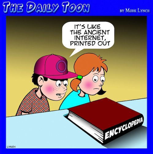 Cartoon: Encyclopedia (medium) by toons tagged google,internet,print,outs,google,internet,print,outs