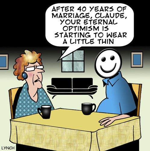 Cartoon: eternal optimist (medium) by toons tagged optimism,pessimissm