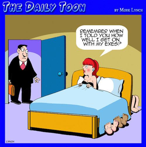 Cartoon: Ex husband (medium) by toons tagged ex,boyfriends,ex,boyfriends