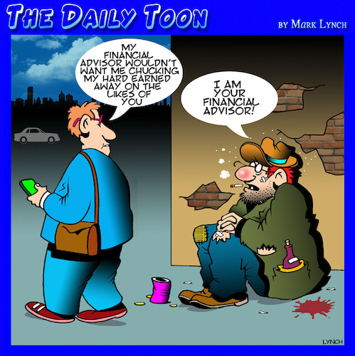 Cartoon: Financial advisor (medium) by toons tagged begging,financial,advice,begging,financial,advice