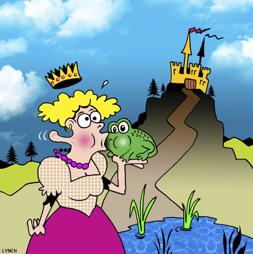 Cartoon: Frog Prince (medium) by toons tagged royalty,fairy,tales,frog,prince,princess