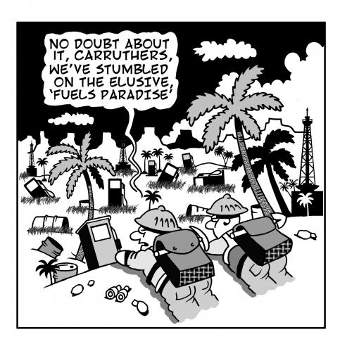 Cartoon: fuels paradise (medium) by toons tagged fuel,oil,paradise,explorer