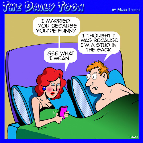 Cartoon: Funny husband (medium) by toons tagged stud,in,bed,stud,in,bed